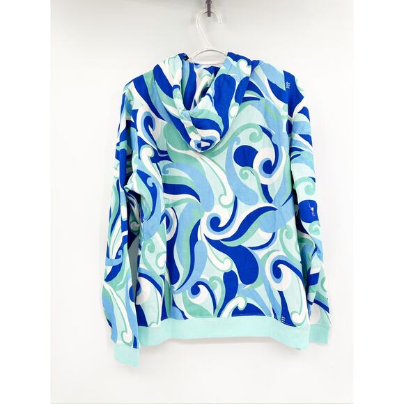 Hill House The Allie Zip-Up Hoodie in Ocean Kaleidoscope Size M NWT - Picture 3 of 5
